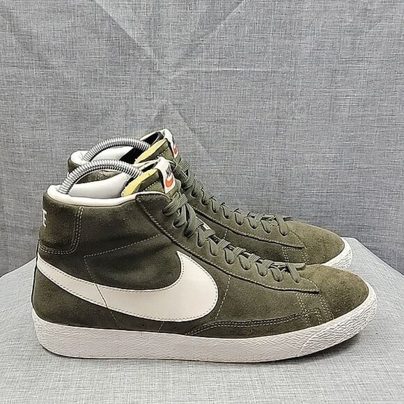 Nike Blazer Mid Premium 2016 429988-303 Green Olive Suede Sneaker Men\'s SZ 12